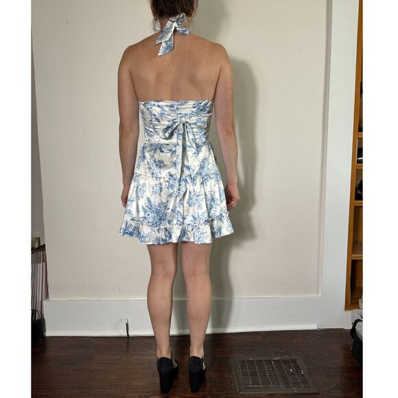 Sugar Thrillz Holding Court Mini Dress Blue Size Medium NWT - Picture 9 of 9